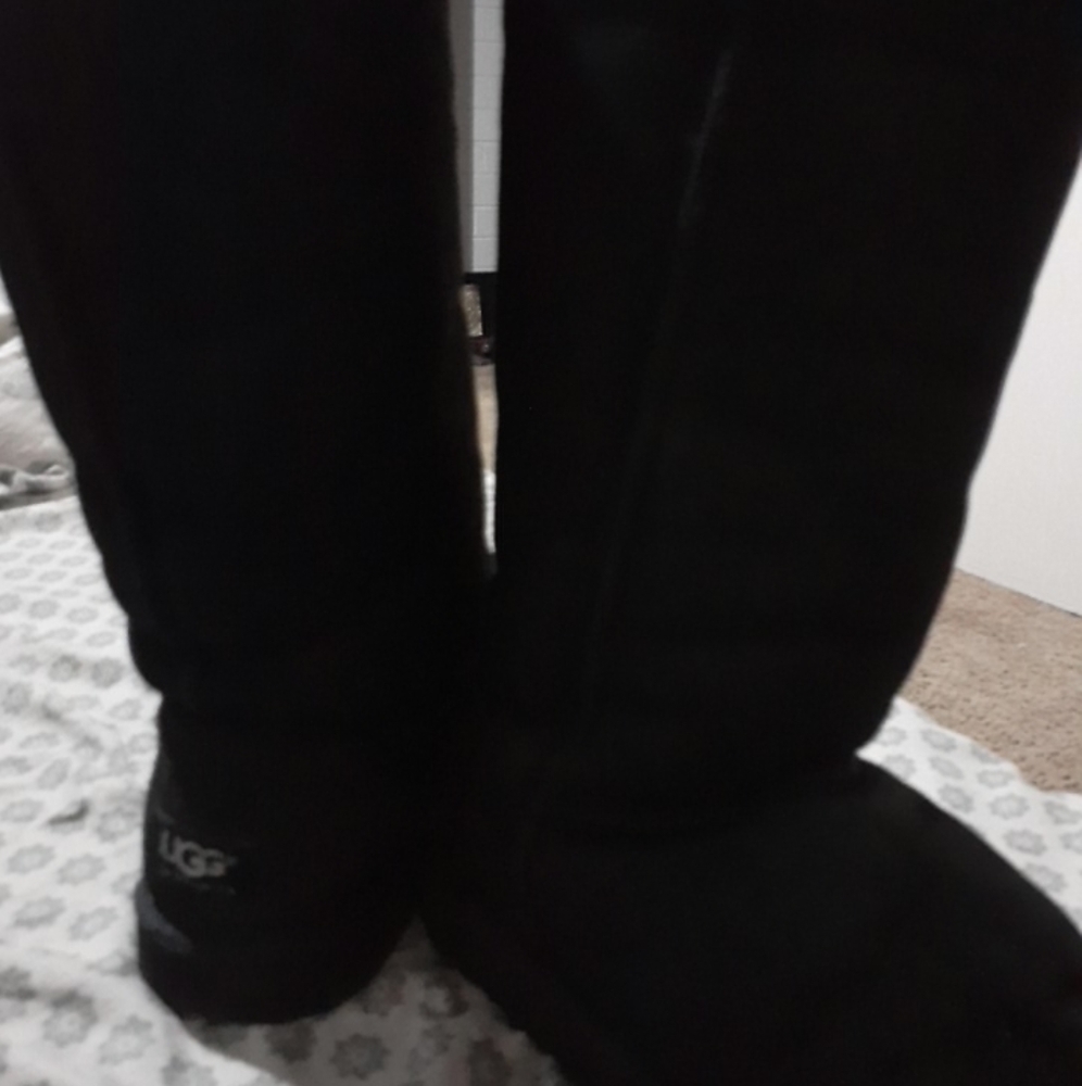 UGG tall boot black suede